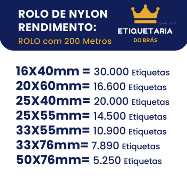 ROLO DE NYLON PARA ETIQUETAS. - Image 2