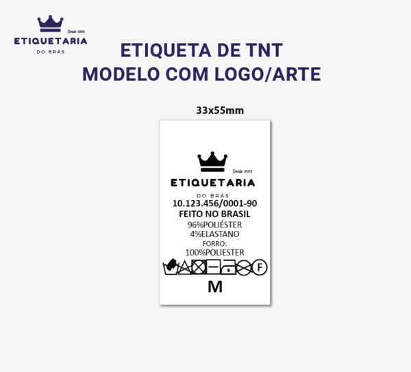 Etiqueta em TNT com ARTE PERSONALIZADA - Image 2